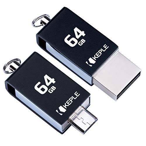 64GB USB 스틱 OTG to Micro USB 2 in 1 펜 플래시드라이브 메모리 스틱 2.0 호환가능한 with 삼성 갤럭시 Tab S, S 8.4, S 10.5, S2 8.0, S2 9.7, A 7.0, A 8.0, A 9.7, A 10.1 | 64 GB 썸 드라이브 듀얼 Port