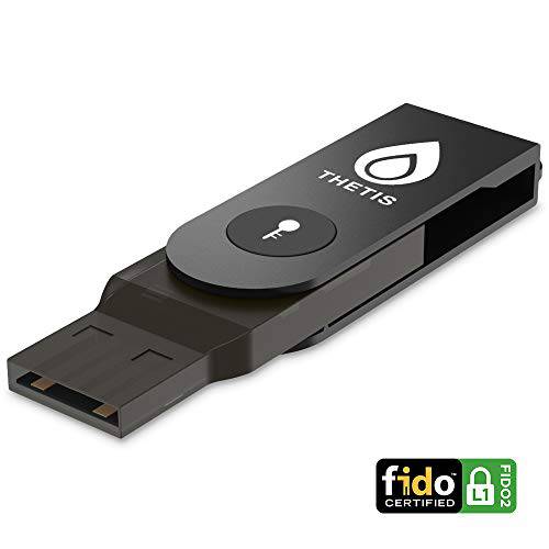 FIDO2 안전 키 [접이식 Design] Thetis  범용 2 팩터 인증 USB (타입 a) for Multi-Layered 프로텍트 (HOTP) in 윈도우/ Linux/ 맥 OS, Gmail, Facebook, Dropbox, SalesForce, GitHub