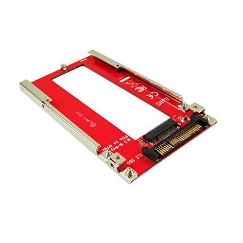Ableconn IU2-M3153 M.3 NFSFF to U.2 어댑터 - 회전 PCIe Gen3 M.3 NFSFF (NF1) SSD into 2.5-inch U.2 NVMe SSD with 68-Pin U.2 (SFF-8639) Host 인터페이스 - 지지, 보호 삼성 NF1 SSD