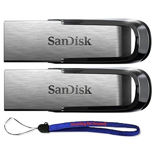 SanDisk  울트라 Flair USB (2 팩) 3.0 128GB 플래시드라이브 하이 퍼포먼스 up to 150MB/ s - with (1) Everything But 스트롬볼리 (TM) 스트랩