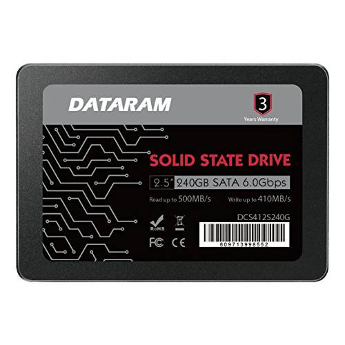 DATARAM 240GB 2.5 SSD 드라이브 SSD 호환가능한 with MSI H270 게이밍 프로 카본