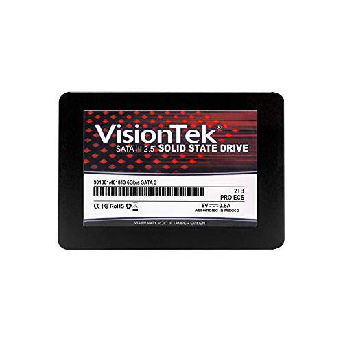 VisionTek 2TB 프로 ECS 7mm 2.5 Inch SATA III 내장 SSD with 3D TLC 낸드 테크놀로지 for 데스크탑 컴퓨터, 노트북 and 맥 Systems (901301)
