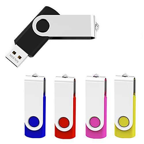 KALSAN 32GB USB 조명 Drives 32GB 조명 Drives 32GB USB 메모리 스틱 USB 2.0 5 Pack-Blue, 레드, 옐로우, 핑크, 블랙
