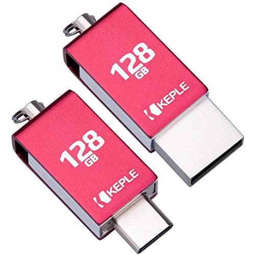 USB 메모리 스틱 레드 128GB USB C 3.0 고속 듀얼 OTG 펜 플래시드라이브 호환가능한 with 삼성 갤럭시 Tab 프로 S, S4 10.5/ S3 9.7, a 10.1 (2019)/ a 10.5, S5e, 노트 7 태블릿, 태블릿PC 128 GB 타입 C 드라이브