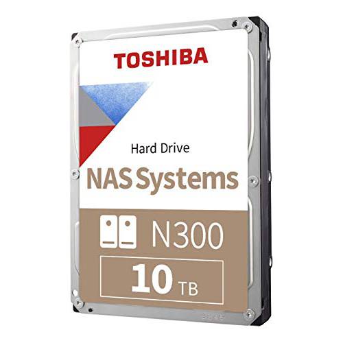 Toshiba N300 10TB NAS 3.5-Inch 내장 하드디스크 - CMR SATA 6 GB/ s 7200 RPM 256 MB Cache - HDWG11AXZSTA