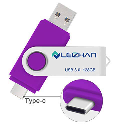 leizhan 64 gb 타입 C USB 플래시드라이브 포토스틱 호환가능한 for 삼성 갤럭시 S10+, S10e, 노트 10, S10, S9, 노트 9, S8, S8 플러스, 샤오미 6, 구글 Pixel XL 3, 퍼플