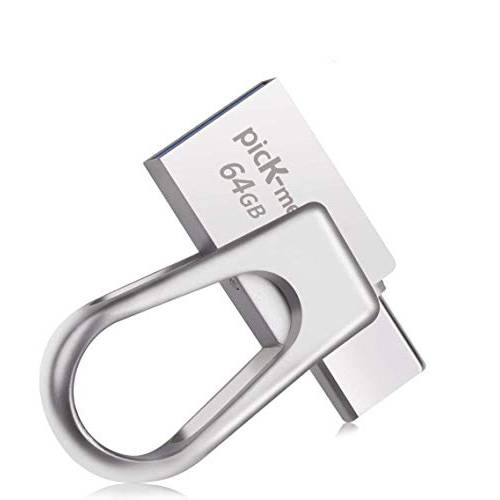 picK-me USB C 플래시드라이브 64GB, 2-in-1 USB 3.0 썸 드라이브, 듀얼 USB 메모리 스틱 드라이브 고속, for Type-C 안드로이드 스마트폰 태블릿 and New 맥북 (실버)
