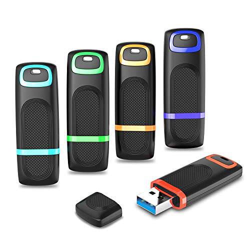 32GB 플래시드라이브 USB 3.0, RAOYI 5 팩 썸 드라이브 고속 USB 드라이브 3.0 USB 메모리 스틱 64G 백업 점프 드라이브 휴대용 Zip 드라이브 (다양한색)