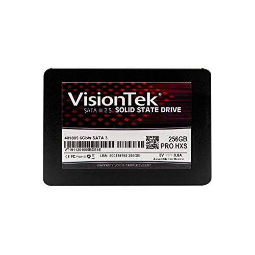 VisionTek 256GB 프로 HXS 7mm 2.5 인치 SATA III 내장 SSD 3D TLC 낸드 테크놀로지 데스크탑 컴퓨터, 노트북 and Mac 시스템 (901296)