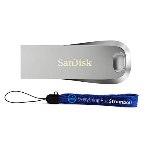 SanDisk  울트라 Luxe 512GB USB 3.1 플래시드라이브 Works 컴퓨터, 노트북, 150MB/ s 512 GB PenDrive 고속 모든 메탈 스토리지 드라이브 (SDCZ74-512G-G46) 번들,묶음 (1) Everything But 스트롬볼리 스트랩