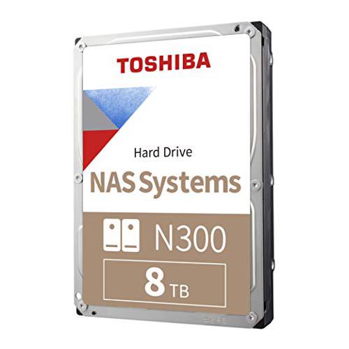 Toshiba N300 8TB NAS 3.5-Inch 내장 하드디스크 - CMR SATA 6 GB/ s 7200 RPM 256 MB Cache - HDWG180XZSTA