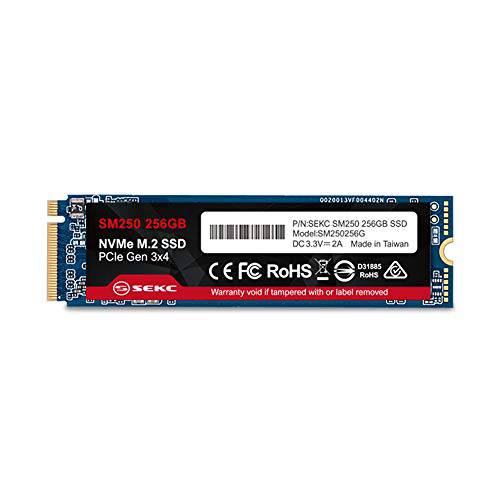 SEKC SM250256G 256GB NVMe M.2 2280 PCIe 세대 3x4, SSD R/ W (Atto) Up to 3300/ 3100 MB/ S, 내장 SSD