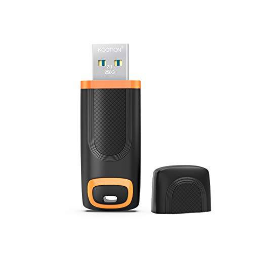 KOOTION 256GB USB 플래시드라이브, USB 3.1 세대 2 플래시드라이브 고속 썸 드라이브 데이터 스토리지 메모리 스틱 점프 드라이브 - 256GB, 오렌지