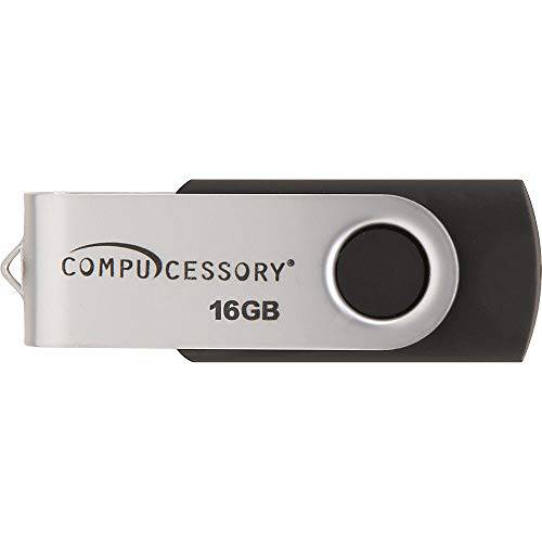 Compucessory CCS26467 암호 보호 USB 플래시 드라이브, 블랙