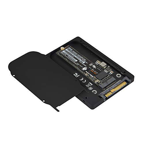 A ADWITS U.2 NVMe SSD 드라이브, 32Gbps M.2 Key-M (PCIe 4.0/ 3.0) to U.2 (SFF-8639) 2.5 인치 7mm SSD 컨버터, 변환기, 호환가능한 AHCI SSD, 풀 알루미늄 CNC 케이스 -블랙
