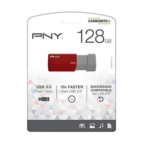 PNY USB 3.0 플래시드라이브, 128GB, 다양한 컬러, P-FD128ELEDGE-GE
