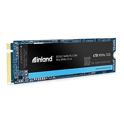 Inland  플래티늄 4TB SSD M.2 2280 NVMe PCIe 세대 3.0x4 3D 낸드 내장 SSD, PCIe Express 3.1 and NVMe 1.3 호환가능한, Ultimate 게이밍 Solutions PC 컴퓨터 노트북 (4TB)
