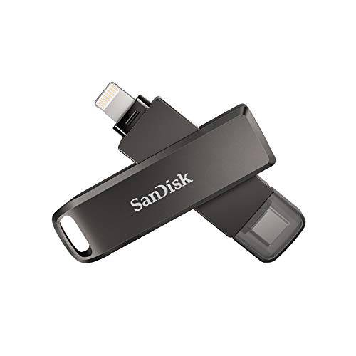 SanDisk 256GB iXpand 플래시드라이브 Luxe 아이폰 and USB Type-C 디바이스 - SDIX70N-256G-GN6NE