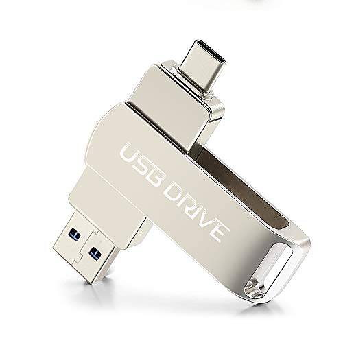 512GB USB 플래시드라이브, 2-in-1 듀얼 USB 타입 -C 플래시드라이브 512gb USB 3.0 썸 드라이브 메탈 메모리 스틱 USB C 스마트폰, 태블릿, PC.