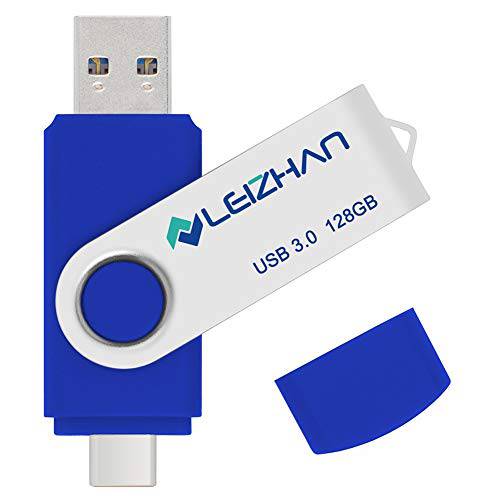 leizhan 128gb USB 3.0 플래시드라이브 삼성 갤럭시 S4 S5 S6 S7 HTC 노키아 Moto 화웨이, Micro-USB 3.0 펜 드라이브, 블루