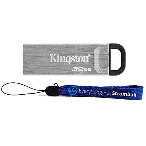 Kingston DataTraveler Kyson 32GB USB 3.2 플래시드라이브 200MB/ s 고속 USB 컴퓨터 (DTKN/ 32GB) 번들,묶음 (1) Everything But 스트롬볼리 스트랩