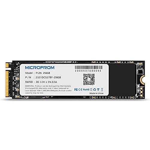 MICROFROM 256GB F12N NVMe 내장 게이밍 SSD SSD - PCIe Gen3 X4, M.2 NVMe 1.3, TCL 낸드 플래시, Up to Read/ Write 2, 650/ 1, 350MB/ s (256GB)