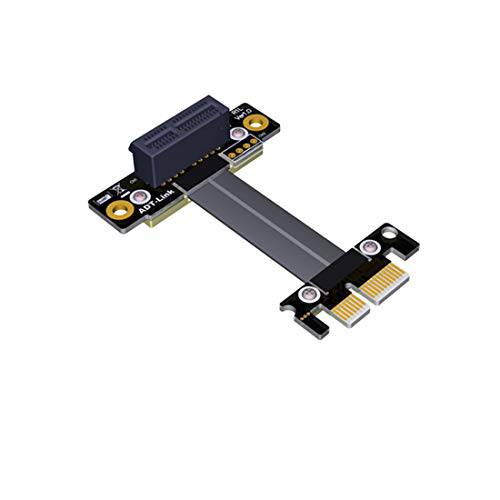 ADT-LINK 90 도 직각 PCIe 3.0 x1 to x1 연장 케이블 R11SL 8G/ BPS 고속 PCI Express 1x 라이저 카드 확장기 리본 케이블 (30CM)