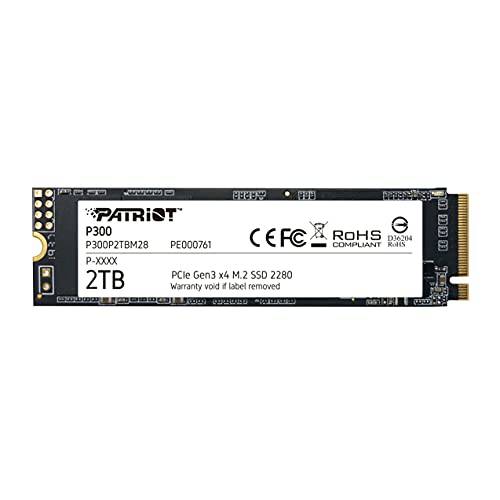 패트리어트 메모리 P300 2TB NVMe PCIe 세대 3x4 M.2 2280 내장 SSD, 2100MB/ s Read, 1650MB/ s Write