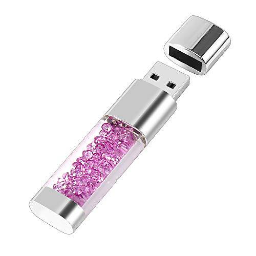 Lovely 다이아몬드 USB 2.0 플래시드라이브 데이터 스토리지 메모리 스틱 USB 스틱 Pendrive 선물 (16GB, 퍼플)