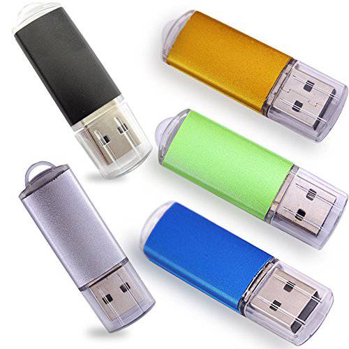 Ebamaz 1GB 5PCS USB 플래시 드라이브 2.0 메탈 키 메모리 썸 스틱 Pendrives Mixture 컬러