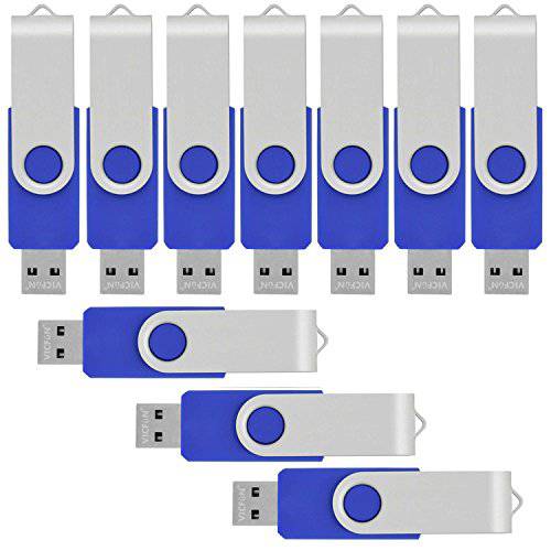 VICFUN 10pcs 2GB USB 플래시드라이브S 2GB 플래시드라이브 USB 2.0 메모리 Stick-Blue
