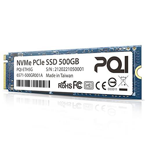 PQI 퍼포먼스 시리즈 500GB 내장 Solid-State 드라이브 SSD PCIe NVMe 1.3 Gen4x4 게이밍 데스크탑 PC 게이밍 노트북 암호화 마이닝 BTC ETH PQI ETH5G