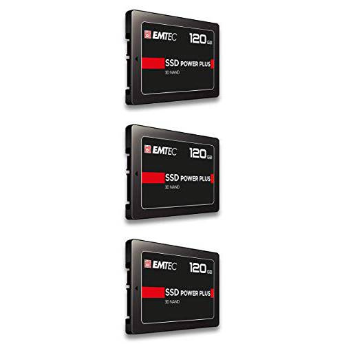 EMTEC 120GB X150 파워 플러스 3D 낸드 2.5” SATA III 내장 SSD (SSD) ECSSD120GX150 (3-Pack)