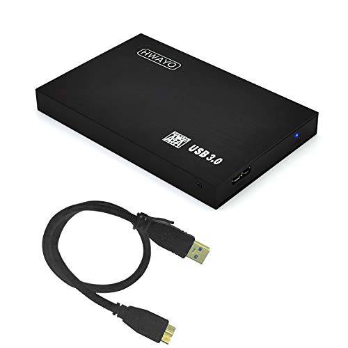 HWAYO 2.5’’ 1TB 울트라 슬림 휴대용 외장 하드디스크 USB3.0 HDD 스토리지 PC/ 데스크탑/ 노트북/ 맥북/ 크롬북/ 엑스박스 원 (블랙)