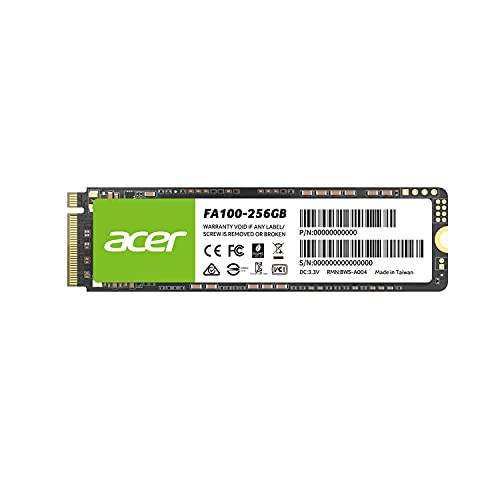Acer FA100 M.2 SSD 256GB PCIe 세대 3 x 4 NVMe 1.4 인터페이스 내장 SSD 3D TLC 낸드 테크놀로지 - BL.9BWWA.118