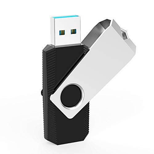 Kootion 32GB USB 3.0 플래시 드라이브 32GB 3.0 썸 드라이브 스위블 스토리지 펜 드라이브 메모리 스틱, 블랙