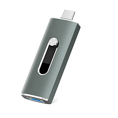 128GB USB C 썸 드라이브, KOOTION USB 3.0 플래시드라이브 듀얼 Type-C USB 스틱 High-Speed 점프 드라이브 알루미늄 합금 포토 메모리 스틱 스마트폰 Mac 노트북