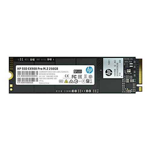 HP EX900 프로 256GB NVMe 내장 PC SSD - Gen3 x4 PCIe, M.2 2280, 3D 낸드, Up to 2150 MB/ s - 9XL75AAABA
