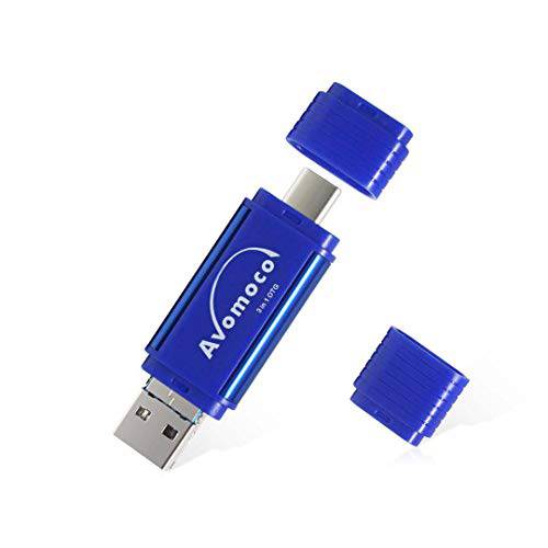 Avomoco 3.1 128GB 3 in 1 고속 플래시드라이브 안드로이드 휴대폰 타입 C/ USB C 디바이스, 태블릿, 태블릿PC .포토 스틱 삼성 갤럭시, LG, 구글 픽셀, Hua Wei 셀 Phone(for 마이크로& USB C 포트, Not 아이폰)
