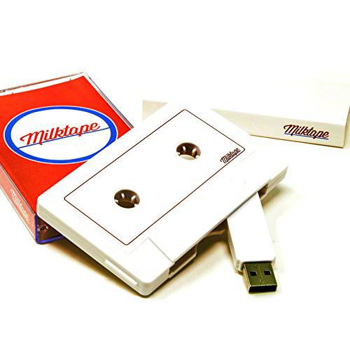 USB Mixtape (16GB, 128MB) 카세트 테이프 플래시드라이브 by Milktape Mac and PC (노스텔지아, 레트로 80’s and 90’s 선물 음악 Lovers, 기념일,  발렌타인데이, 크리스마스, 생일) (16 GB)
