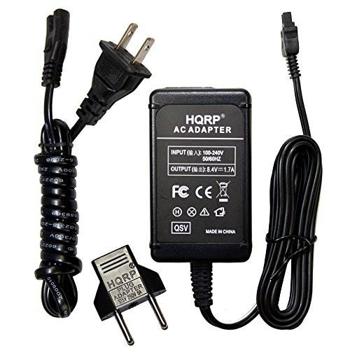 HQRP AC 파워 어댑터 호환가능한 with 소니 핸디캠 HDR-XR260, HDR-XR260V, DCR-SR67C, DCR-SR67E, DCR-SR70E, DCR-SR72E, DCR-SR77E 캠코더 - ( 포함. USA Plug&  유로 어댑터)