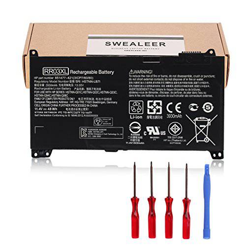SWEALEER Compatible RR03XL HSTNN-Q02C Battery if Applicable HP ProBook 430 440 450 455 470 G4 mt20 Replacement for 851477-421 851477-541 851477-831 HSTNN-UB7C 851610-850 HSTNN-LB7I [11.4V 84Wh RR03XL]