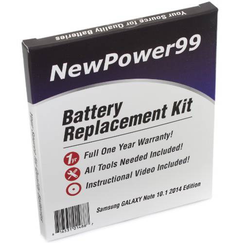NewPower99  배터리 Kit with 배터리, 비디오 and 툴 for 삼성 갤럭시 노트 10.1 2014 에디션 SM-P600, SM-P601, SM-P605, SM-P607, SM-P6000