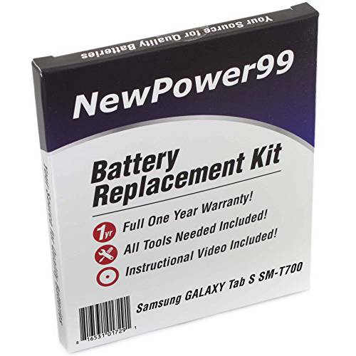 NewPower99  배터리 Kit with 배터리, 비디오 and 툴 for 삼성 갤럭시 Tab S 8.4 SM-T700