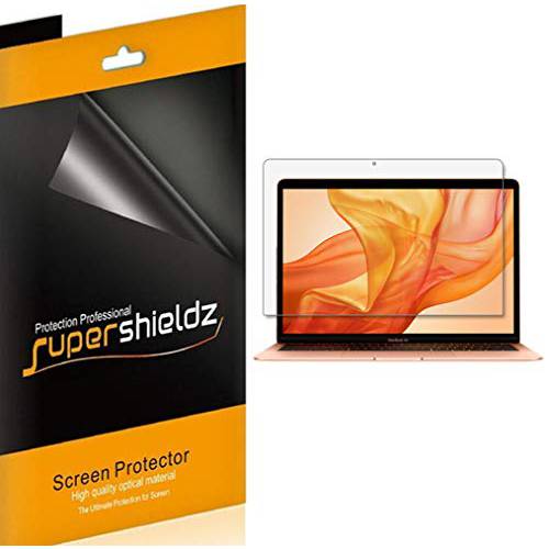 Supershieldz (3 팩) for 애플 맥북 에어 13 Inch (2020, 2019, 2018 모델 A1932 터치 ID) 화면보호필름, 액정보호필름, 하이 해상도 클리어 쉴드 (애완동물)