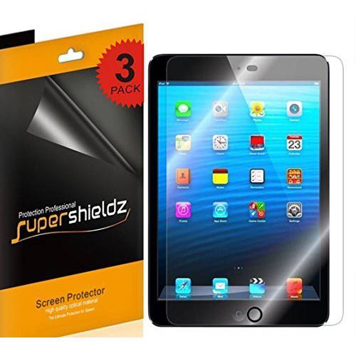 (3 팩) Supershieldz for 애플 아이패드 미니 3, 아이패드 미니 2, 아이패드 미니 1 화면보호필름, 액정보호필름, 하이 해상도 클리어 쉴드 (애완동물)