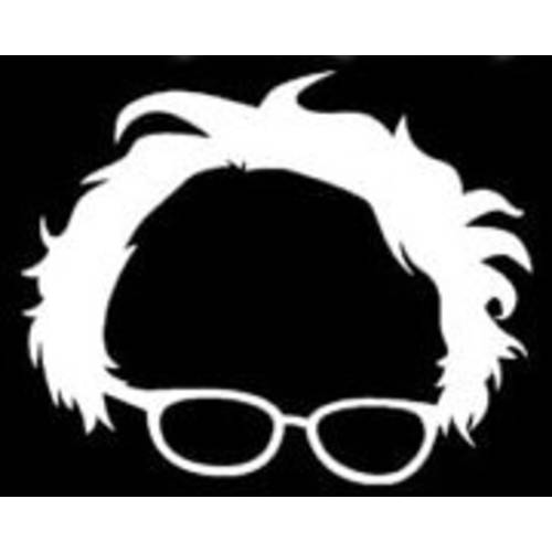 Bernie Sanders 노트북 로고 화이트 데칼,스티커 Vinyl Sticker|Cars 트럭 밴 벽 노트북| 화이트 |5.5 x 4.5 in|brandnameeng 491