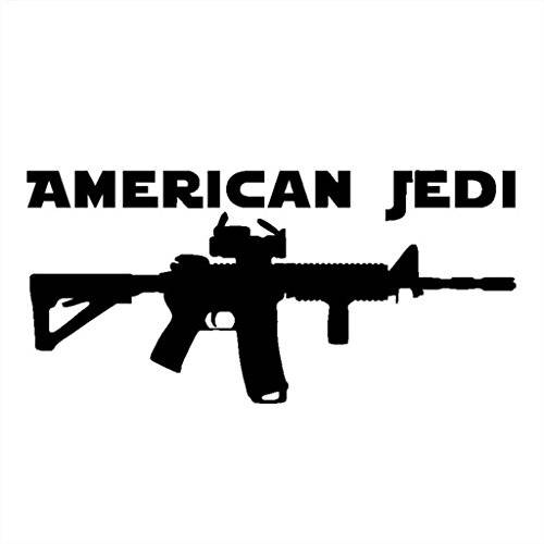 American Jedi 건 Vinyl 데칼,스티커 스티커 | 자동차 트럭 밴 벽 노트북 Cups | 블랙 | 6 X 2.9 인치 | KCD 1501