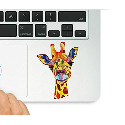 Decal& Sticker Pros Giraffe Colorful 데칼,스티커 호환가능한 with 모든 애플 맥북 프로, 레티나, and 에어 Models