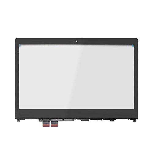 LCDOLED  교체용 14.0 인치 터치 스크린 디지타이저 전면 글래스 Panel with 베젤 for 레노버 Flex 4-14 4-1470 4-1480 80SA 80VD 80S7 (터치 디지타이저+  베젤)